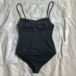 Black bodysuit top